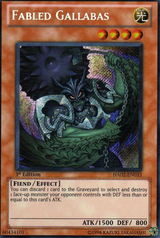 Fabled Gallabas [HA02-EN033] Secret Rare 