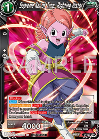 Supreme Kai of Time, Righting History (P-652) [Tournament Promotion Cards] 
