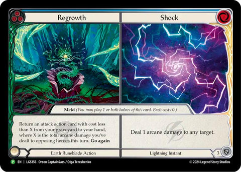 Regrowth // Shock (Cold Foil) [LGS356] (Promo) Cold Foil 
