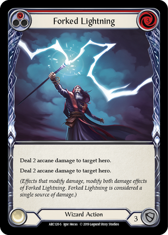 Forked Lightning [ARC120-S] (Arcane Rising) 1st Edition Normal 