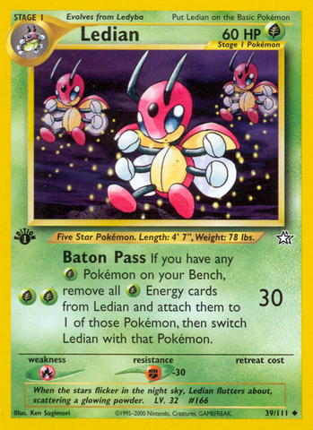Ledian (39/111) [Neo Genesis 1st Edition] 