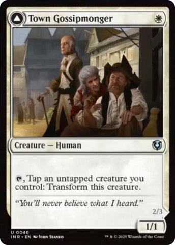 Town Gossipmonger // Incited Rabble [Innistrad Remastered] 