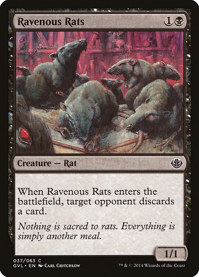 Ravenous Rats (Garruk vs. Liliana) [Duel Decks Anthology] 