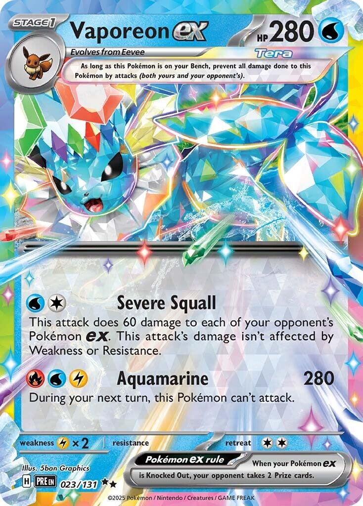 Vaporeon ex (023/131) [Scarlet &amp; Violet: Prismatic Evolutions] 