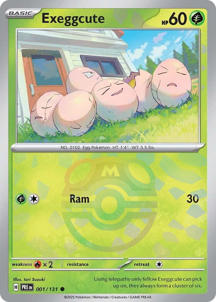 Exeggcute (001/131) (Master Ball Pattern) [Scarlet &amp; Violet: Prismatic Evolutions] 
