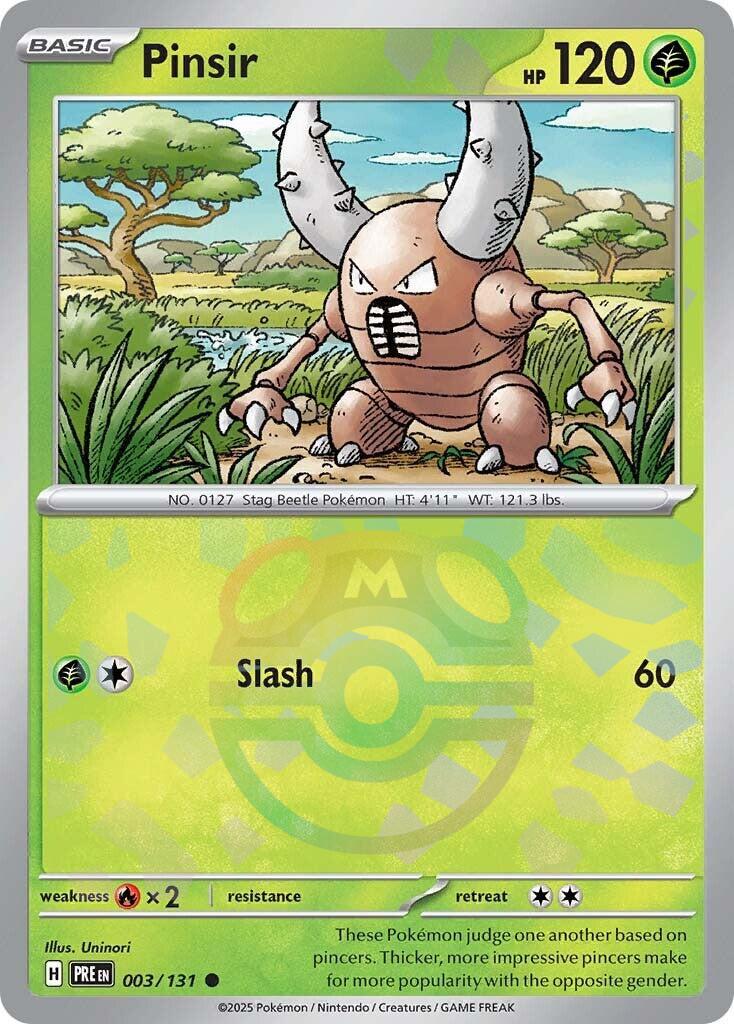 Pinsir (003/131) (Master Ball Pattern) [Scarlet &amp; Violet: Prismatic Evolutions] 