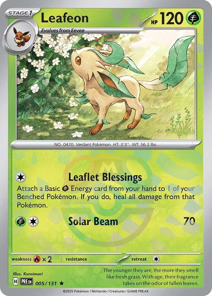Leafeon (005/131) (Master Ball Pattern) [Scarlet &amp; Violet: Prismatic Evolutions] 