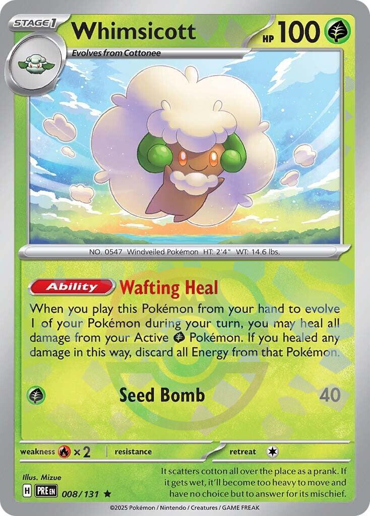Whimsicott (008/131) (Master Ball Pattern) [Scarlet &amp; Violet: Prismatic Evolutions] 