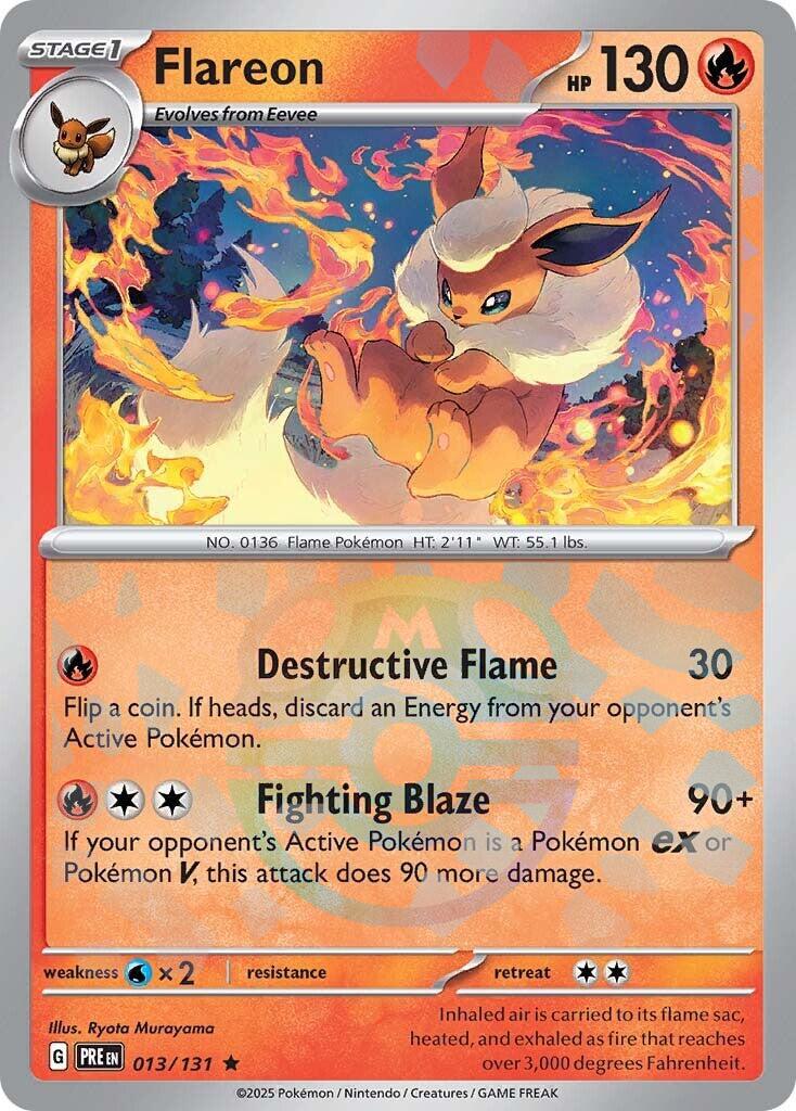 Flareon (013/131) (Master Ball Pattern) [Scarlet &amp; Violet: Prismatic Evolutions] 