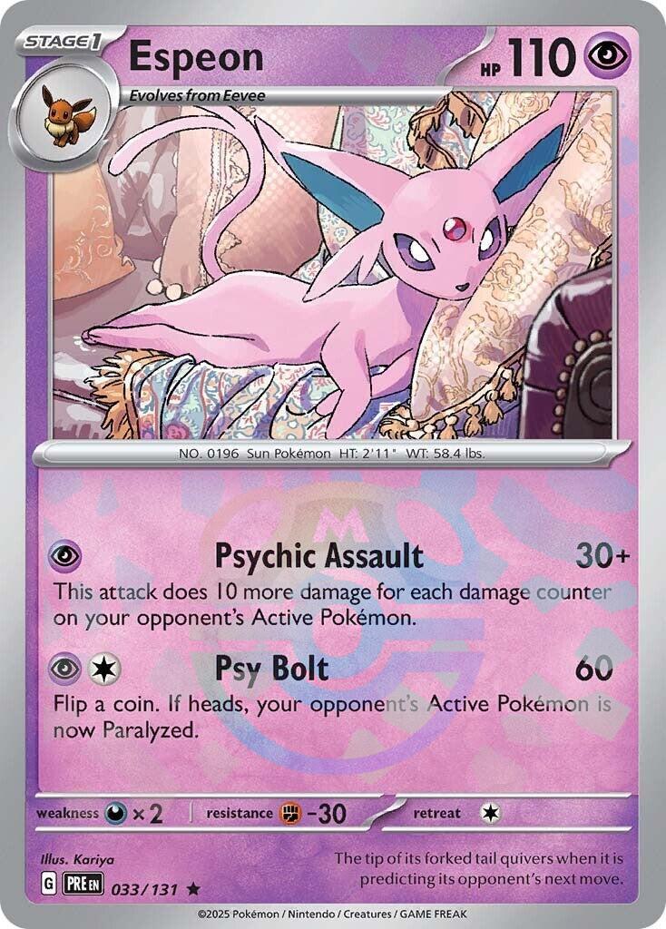 Espeon (033/131) (Master Ball Pattern) [Scarlet &amp; Violet: Prismatic Evolutions] 