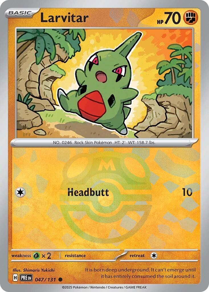 Larvitar (047/131) (Master Ball Pattern) [Scarlet &amp; Violet: Prismatic Evolutions] 