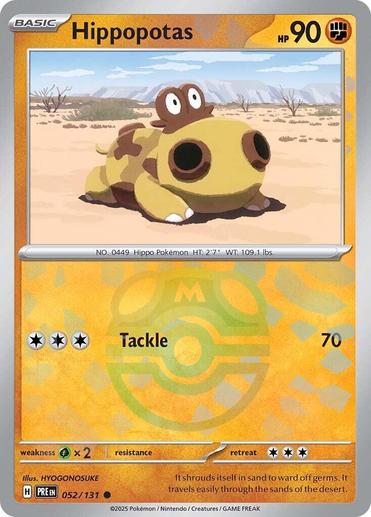 Hippopotas (052/131) (Master Ball Pattern) [Scarlet &amp; Violet: Prismatic Evolutions] 