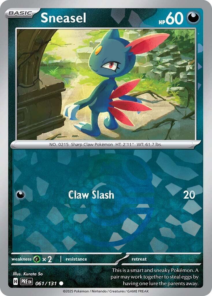 Sneasel (061/131) (Master Ball Pattern) [Scarlet &amp; Violet: Prismatic Evolutions] 
