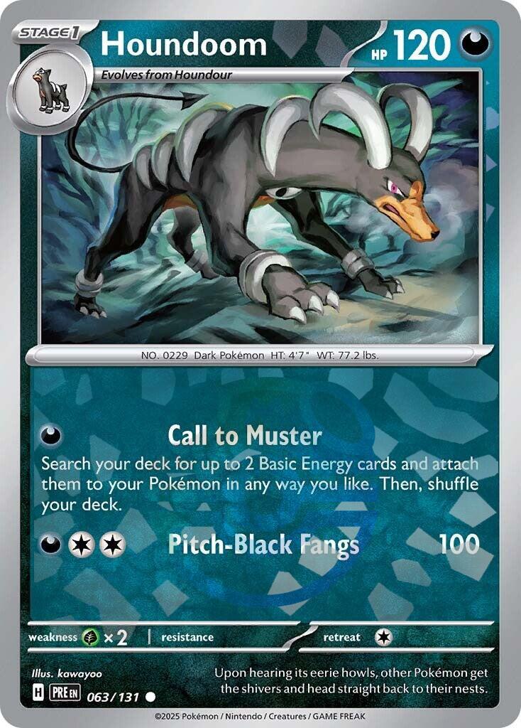 Houndoom (063/131) (Master Ball Pattern) [Scarlet &amp; Violet: Prismatic Evolutions] 