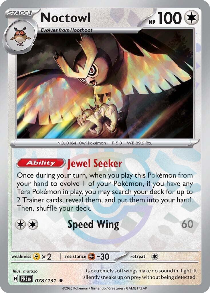 Noctowl (078/131) (Master Ball Pattern) [Scarlet &amp; Violet: Prismatic Evolutions] 