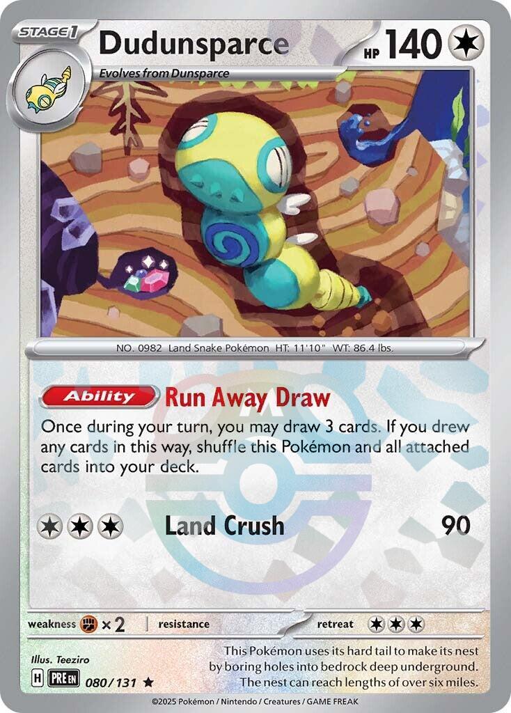 Dudunsparce (080/131) (Master Ball Pattern) [Scarlet &amp; Violet: Prismatic Evolutions] 