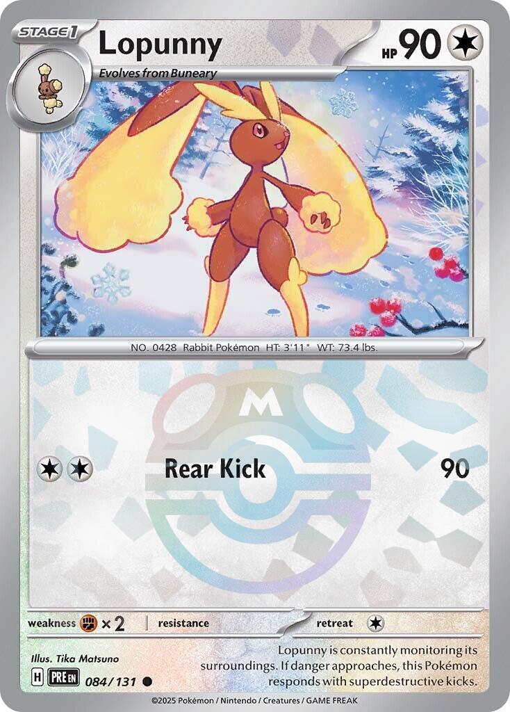 Lopunny (084/131) (Master Ball Pattern) [Scarlet &amp; Violet: Prismatic Evolutions] 