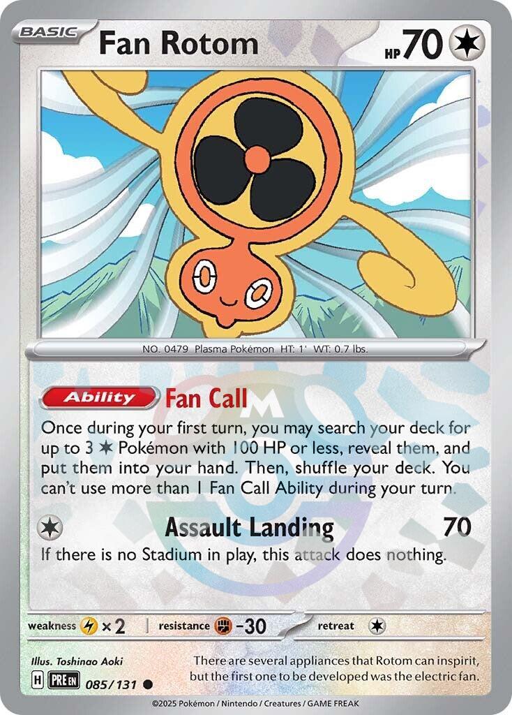 Fan Rotom (085/131) (Master Ball Pattern) [Scarlet &amp; Violet: Prismatic Evolutions] 