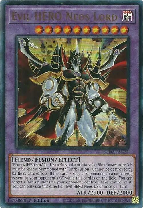 Evil HERO Neos Lord [SUDA-EN031] Ultra Rare 