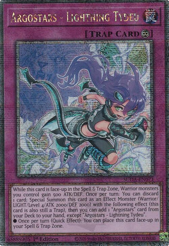 Argostars - Lightning Tydeu (Quarter Century Secret Rare) [SUDA-EN071] Quarter Century Secret Rare 
