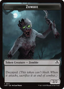 Zombie (0011) // Zombie (0012) Double-Sided Token [Innistrad Remastered Tokens] 