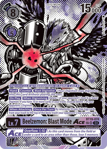 Beelzemon: Blast Mode ACE [BT19-074] (Textured) [Release Special Booster 2.0] 