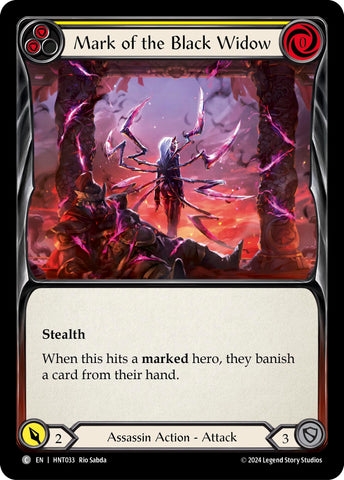 Mark of the Black Widow (Yellow) [HNT033] (The Hunted) Rainbow Foil 