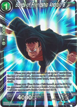 Bonds of Friendship Android 8 (Reprint) (BT6-114) [Battle Evolution Booster] 