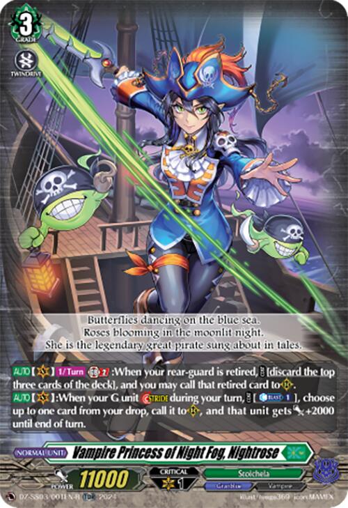 Vampire Princess of Night Fog, Nightrose (TDR) (DZ-SS03/001EN-R) [DZ-SS03: Stride Deckset -Nightrose-]