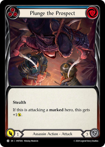 Plunge the Prospect (Blue) [HNT043] (The Hunted) Rainbow Foil 