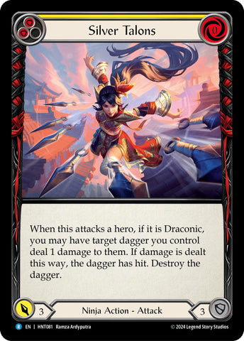Silver Talons (Yellow) [HNT081] (The Hunted) Rainbow Foil 