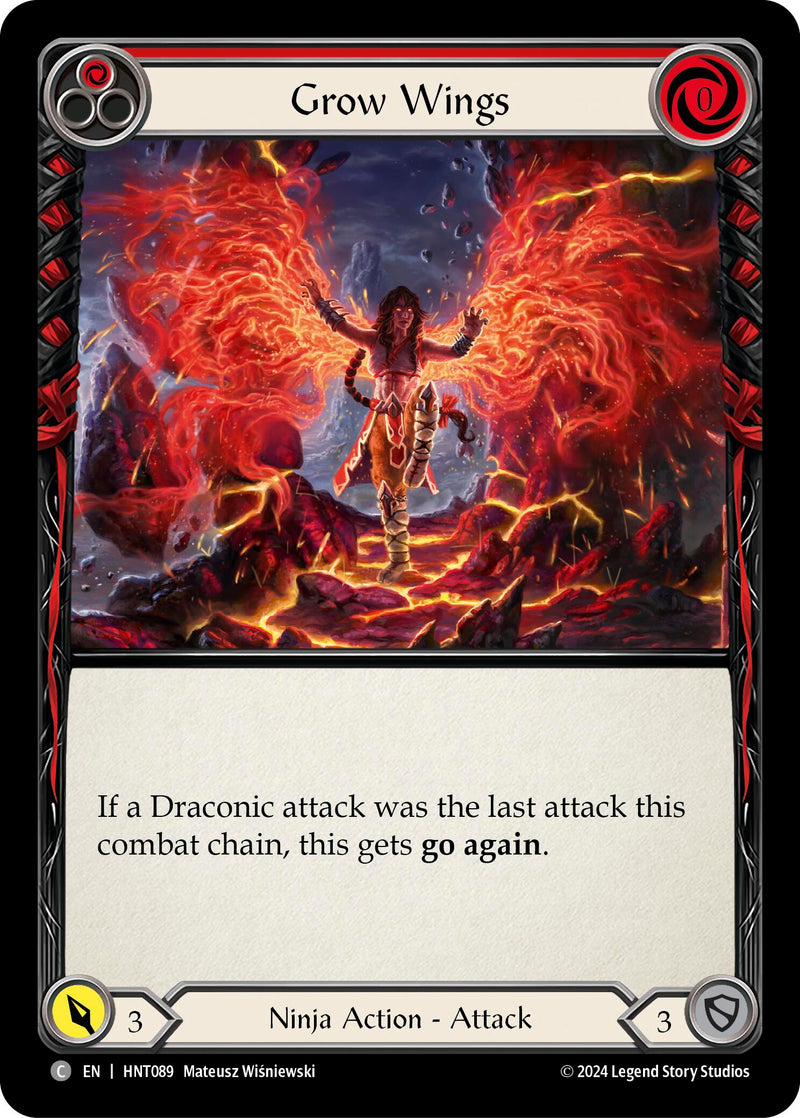 Grow Wings (Red) [HNT089] (The Hunted) Rainbow Foil 