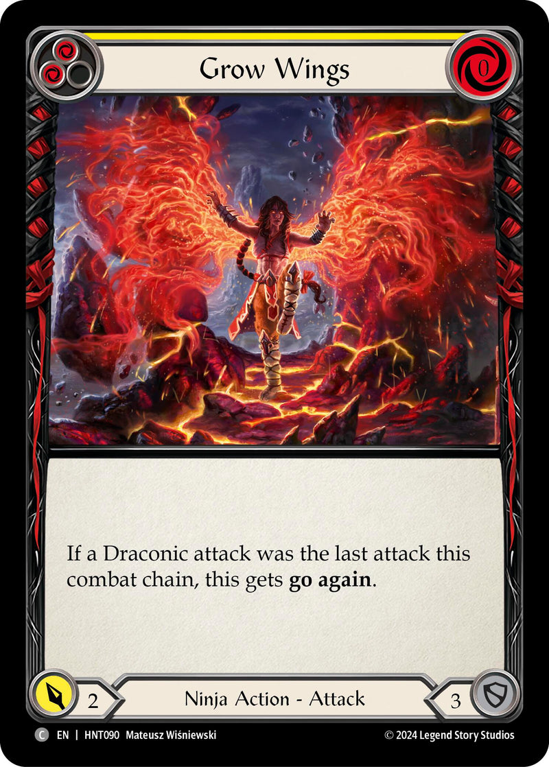 Grow Wings (Yellow) [HNT090] (The Hunted) Rainbow Foil 