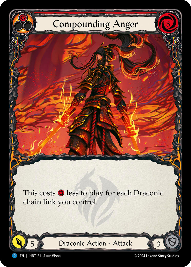 Compounding Anger (Red) [HNT151] (The Hunted) Rainbow Foil 