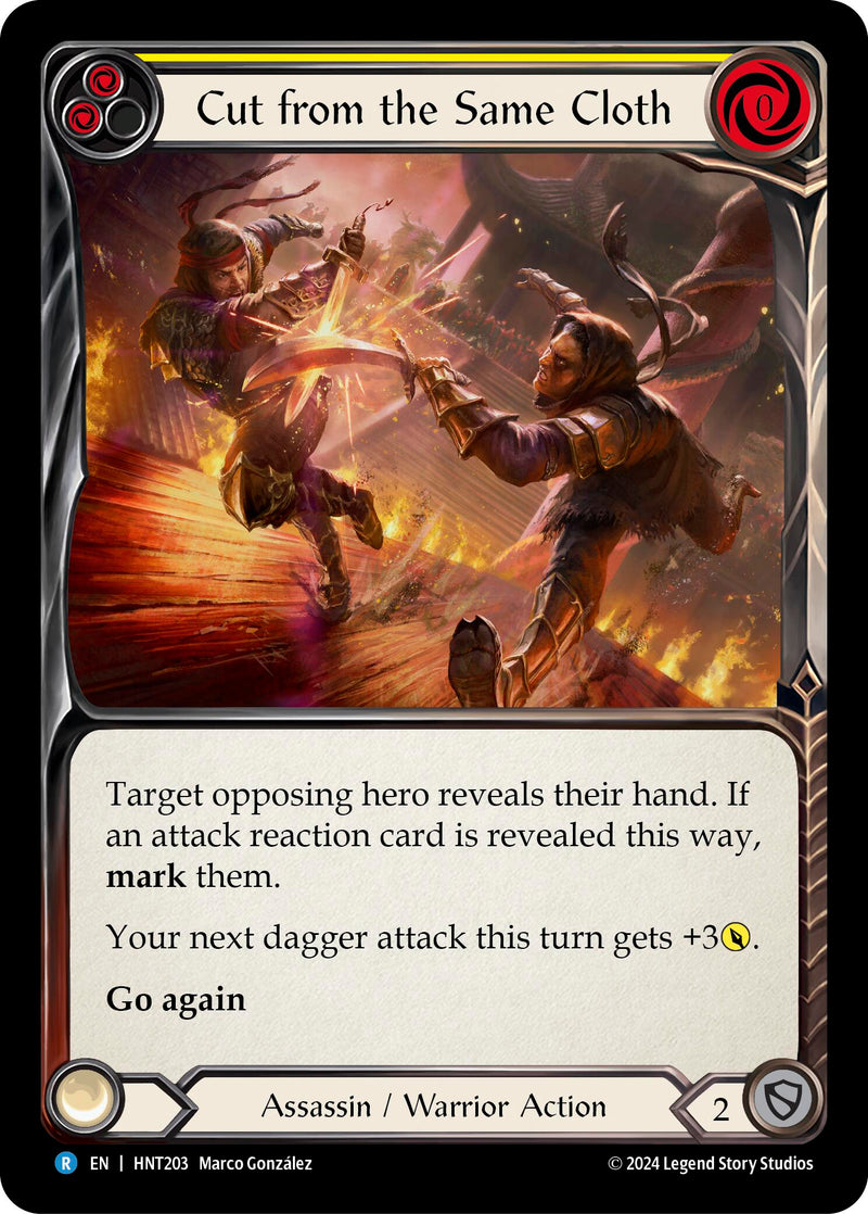 Cut from the Same Cloth (Yellow) [HNT203] (The Hunted) Rainbow Foil 