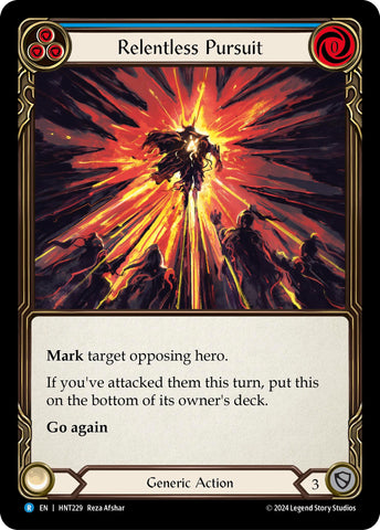 Relentless Pursuit (Blue) [HNT229] (The Hunted) Rainbow Foil 