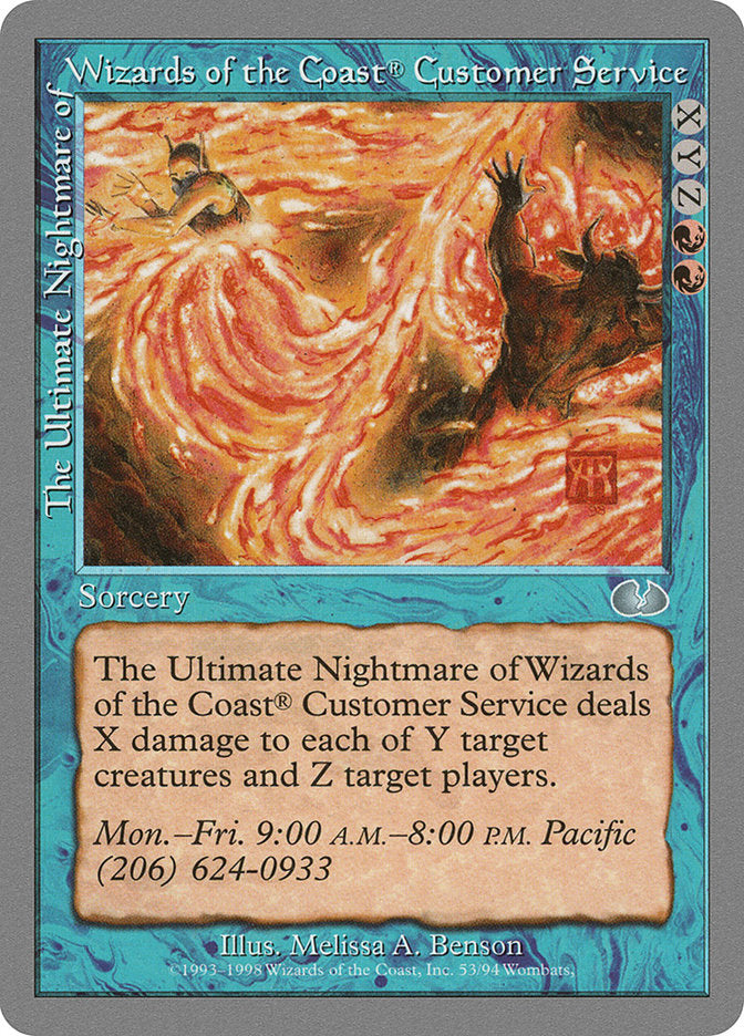 The Ultimate Nightmare of Wizards of the Coast® Customer Service [Unglued] 