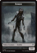 Zombie (0010) // Blood Double-Sided Token [Innistrad Remastered Tokens] 