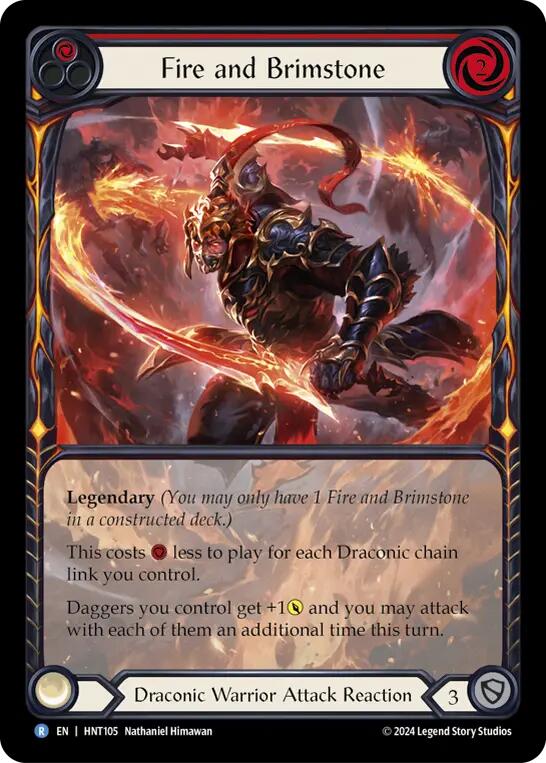 Fire and Brimstone (Extended Art) [HNT105] (The Hunted) Rainbow Foil 