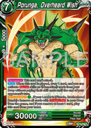 Porunga, Overheard Wish (BT27-058) [History of Z] 
