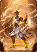 Basri, Tomorrow's Champion Art Card (Gold-Stamped Signature) [Aetherdrift Art Series] 