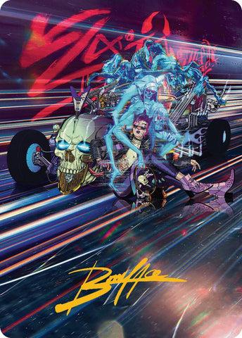 Midnight Mangler Art Card (Gold-Stamped Signature) [Aetherdrift Art Series] 