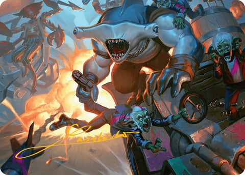 Trade the Helm Art Card (Gold-Stamped Signature) [Aetherdrift Art Series] 