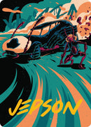 Carrion Cruiser Art Card (Gold-Stamped Signature) [Aetherdrift Art Series] 