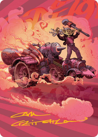 Burner Rocket Art Card (Gold-Stamped Signature) [Aetherdrift Art Series] 