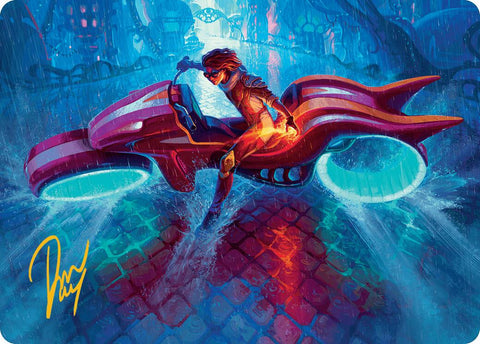 Chandra, Spark Hunter Art Card (Gold-Stamped Signature) [Aetherdrift Art Series] 