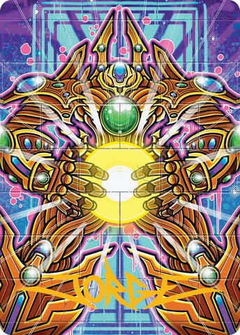 Brightglass Gearhulk Art Card (Gold-Stamped Signature) [Aetherdrift Art Series] 