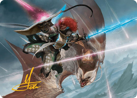 Caradora, Heart of Alacria Art Card (14/54) (Gold-Stamped Signature) [Aetherdrift Art Series] 