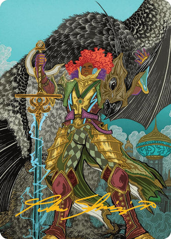 Caradora, Heart of Alacria Art Card (3/54) (Gold-Stamped Signature) [Aetherdrift Art Series] 