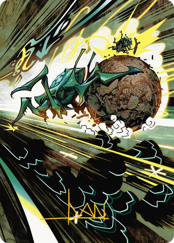 Debris Beetle Art Card (Gold-Stamped Signature) [Aetherdrift Art Series] 